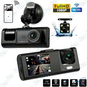 🎥 Caméra Embarquée DVR Voiture 3 Objectifs HD – Dashcam Triple Lentille avec Écran LCD et Caméra de Recul