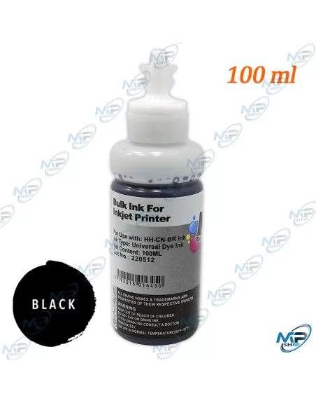 🎨Encre Noire Universelle 100ml pour Imprimante Jet d'Encre - Recharge Facile et Économique