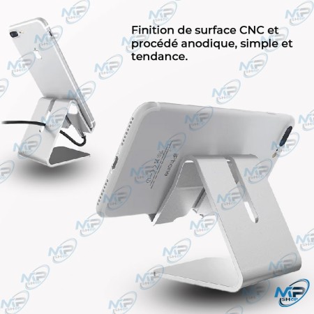 Support Téléphone Aluminium Universel Mobile AMTE