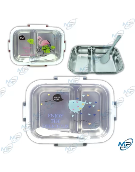 🤩Mini Lunch Box Inox 2 Compartiments | Boîte Repas Compacte & Durable