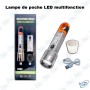 🔦 Lampe de Poche LED Multifonction Rechargeable USB X202 – Torche Portable Haute Puissance avec Crochet & Éclairage Latéral