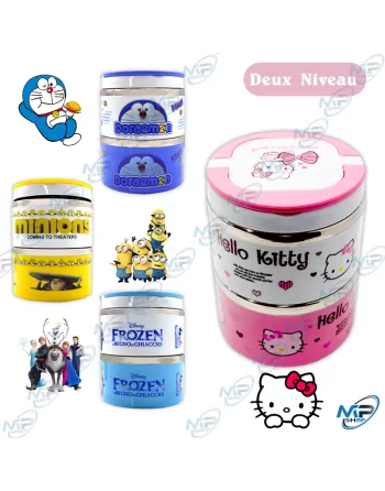 🤩Thermos Repas 2 Niveaux Inox Enfant | Hello Kitty / Minions / Doraemon