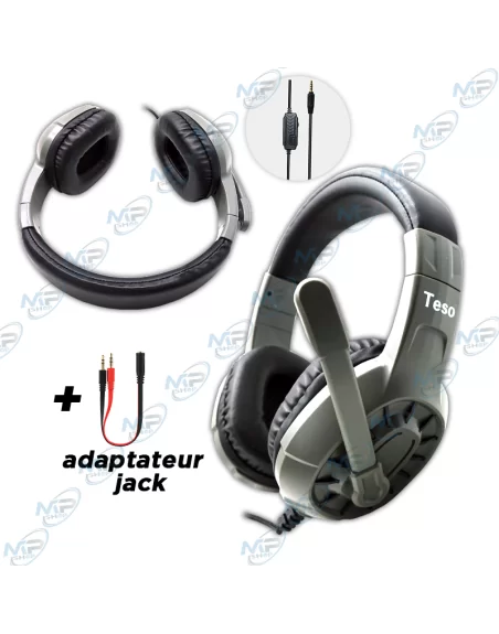 casque avec micro stereo  filaire