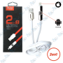 🔌 Câble USB 2 en 1 MUJU Lightning & Micro-USB – Charge Rapide et Synchronisation pour iPhone & Android