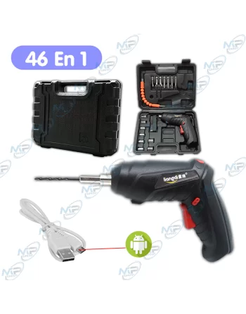 🛠️Visseuse Sans Fil 46-en-1 | Rechargement USB | Kit Embouts Pro