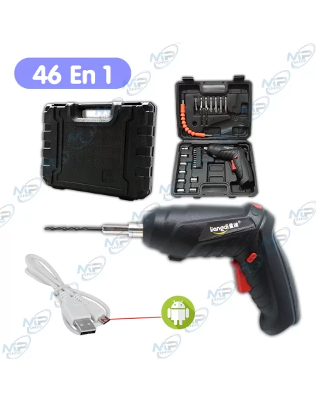 🛠️Visseuse Sans Fil 46-en-1 | Rechargement USB | Kit Embouts Pro