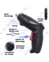 🛠️Visseuse Sans Fil 46-en-1 | Rechargement USB | Kit Embouts Pro