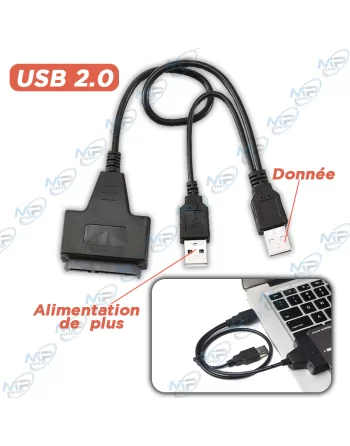 Adaptateur USB 2.0 vers Sata