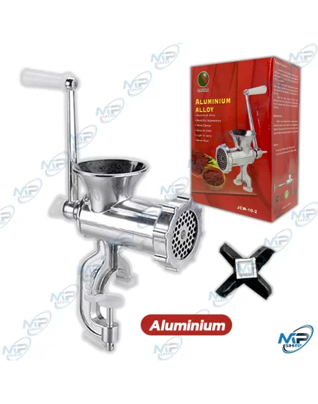 🥩Hachoir à Viande Manuel Robuste en Aluminium | Machine à Hacher Multifonction N°10