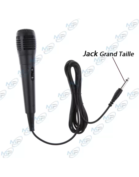 🎤Microphone Filaire Dynamique ZM-08 | Karaoké, Chant, Instruments | Jack 6.35mm