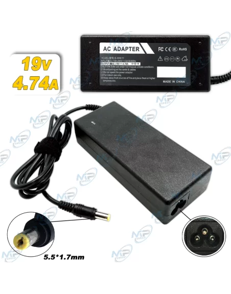 Chargeur adaptable PC portable ACER 19V 4.74A 5.5*1.7mm