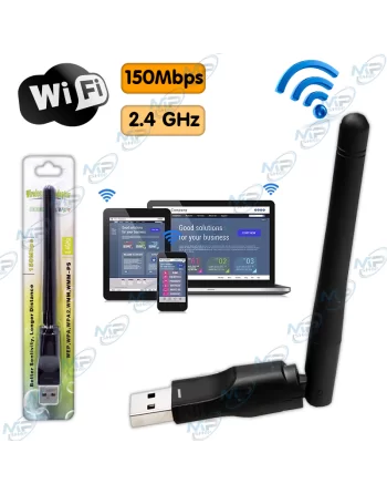 💻 Clé WiFi USB 150 Mbps avec Antenne 2.4 GHz – Adaptateur WiFi Haute Sensibilité pour PC & Laptop