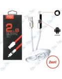 🔌Muju MJ-38 : Câble 2-en-1 iPhone (Lightning) et Android (Micro USB) Charge & Données