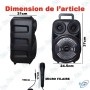 🔊 Haut-Parleur Bluetooth Portable 8 Pouces RGB avec Microphone – Enceinte Karaoké Rechargeable + Télécommande