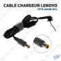 🔌 Câble Chargeur Lenovo Tête Jaune 2 Fils – Cordon de Remplacement pour Alimentation PC Portable Lenovo