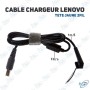 🔌 Câble Chargeur Lenovo Tête Jaune 2 Fils – Cordon de Remplacement pour Alimentation PC Portable Lenovo