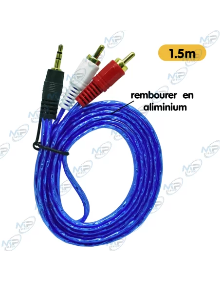 CABLE jack/2RCA blinde