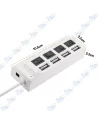 HUB USB 4 PORTS AVEC INTERRUPTEUR