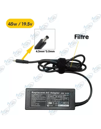 ⚡Chargeur PC Portable Universel 45W 19.5V - Embout 4.5*3.0mm Dell