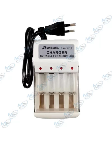 ⚡Chargeur Universel 4-en-1 Piles AA/AAA Ni-MH/Ni-CD | SINGWAY