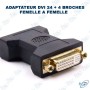 🔌  Adaptateur DVI-I 24+4 Broches Femelle vers Femelle – Connecteur Extension Vidéo HD