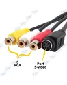 ADAPTATEUR RCA VERS S-VIDEO 3RCA