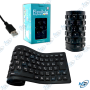 ⌨️ Clavier Flexible USB Étanche AZERTY – Clavier Souple Enroulable Silicone pour PC et Ordinateur Portable