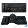 ⌨️ Clavier Flexible USB Étanche AZERTY – Clavier Souple Enroulable Silicone pour PC et Ordinateur Portable