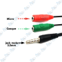🎧 Adaptateur Audio Jack 3.5 mm Mâle vers Double Jack 3.5 mm Femelle Casque + Micro