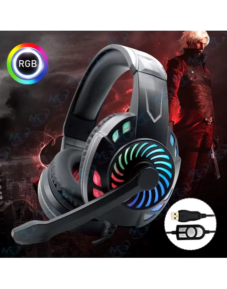 CASQUE KOMC AVEC MICRO USB RGB