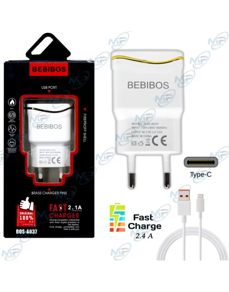 CHARGEUR BEBIBOS TYPE-C 2.4A