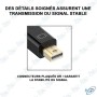 🔌 Adaptateur Mini DisplayPort Mâle vers DisplayPort Femelle | Convertisseur Vidéo HD pour PC et MacBook