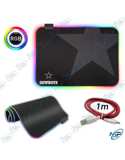 Dml Tapis de souris Gaming RGB, tapis LED avec cable usb à prix