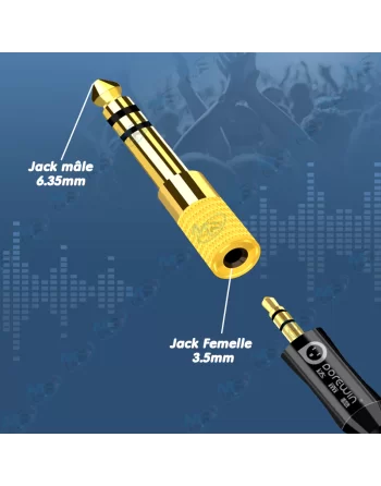 🔌Adaptateur Jack 3.5 vers 6.35mm Tunisie | Qualité Audio Supérieure