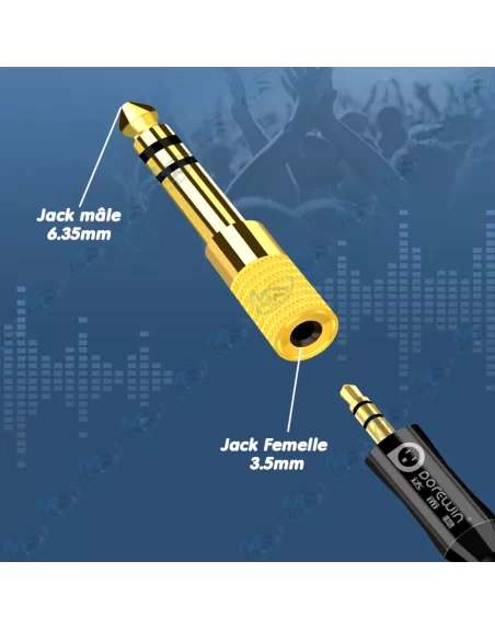 🔌Adaptateur Jack 3.5 vers 6.35mm Tunisie | Qualité Audio Supérieure