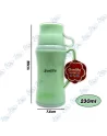 ☕Thermos Verre Rétro 230ml Sunlife - Bouteille Isotherme Tasse Intégrée