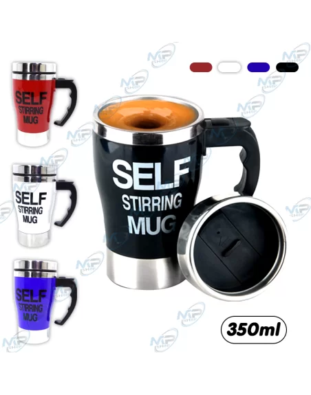 💧Mug Auto-Mélangeur 350ml - Tasse Mélangeuse Électrique, Inox