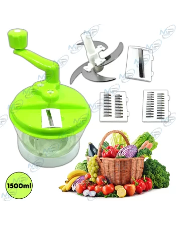 ✨Hachoir Manuel 1500 ml 4 en 1 | Lames Acier Inoxydable 420 | Mâchoire, Tranche, Râpe