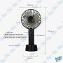 💨 Mini Ventilateur Portable Rechargeable Eternal Classics – USB – 3 Vitesses – Silencieux – Avec Socle