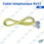 🔌 Câble Téléphonique RJ11 1 m – Cordon Téléphone Mâle/Mâle Universel pour Téléphone Fixe, Fax et Modem