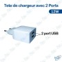 copy of Adaptateur Chargeur Devis 12W 2.4A Double USB