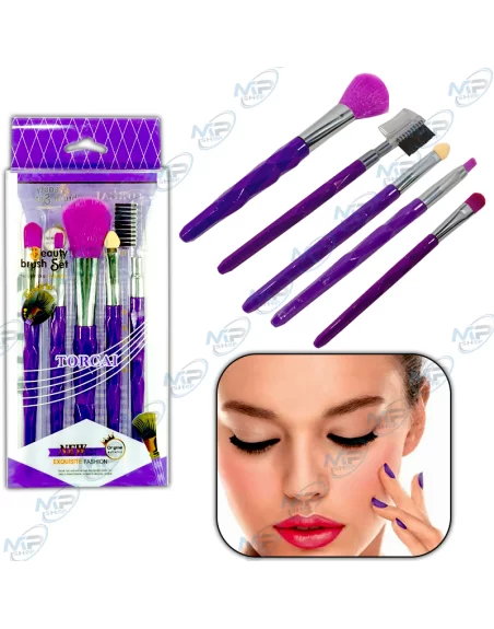 COFFRET PINCEAU MAQUILLAGE 5PIECES