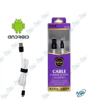 📱Cokol D1 V8 : Câble Micro USB Anti-Nœud, Blindé pour Charge et Sync