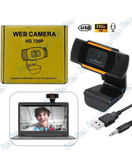 🎥Webcam HD 720p USB avec micro pour visioconférence