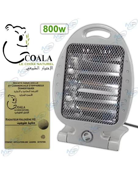 🔥Radiateur Halogène Portable COALA H2 800W | 2 Niveaux | Sécurité Anti-basculement