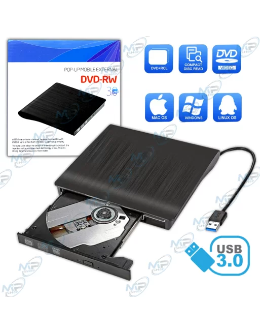 Generic - Lecteur DVD externe, lecteur CD USB 3.0 Type C, lecteur