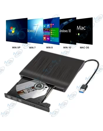Graveur & Lecteur Dvd & CD Externe Slim USB 3.0/USB Type-C pour