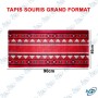 🖱️ Tapis de Souris XXL Gaming 90x40 cm Rouge Ethnique – Grand Tapis de Bureau Antidérapant Haute Précision