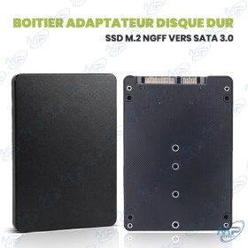 💾 Boîtier Adaptateur SSD M.2 NGFF vers SATA 3.0 – Convertisseur SSD M.2 2230/2242/2260/2280 vers SATA