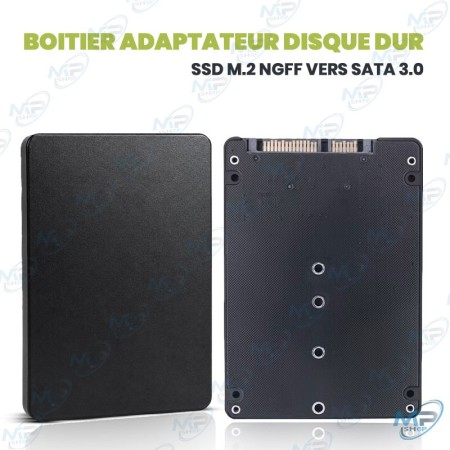 💾 Boîtier Adaptateur SSD M.2 NGFF vers SATA 3.0 – Convertisseur SSD M.2 2230/2242/2260/2280 vers SATA